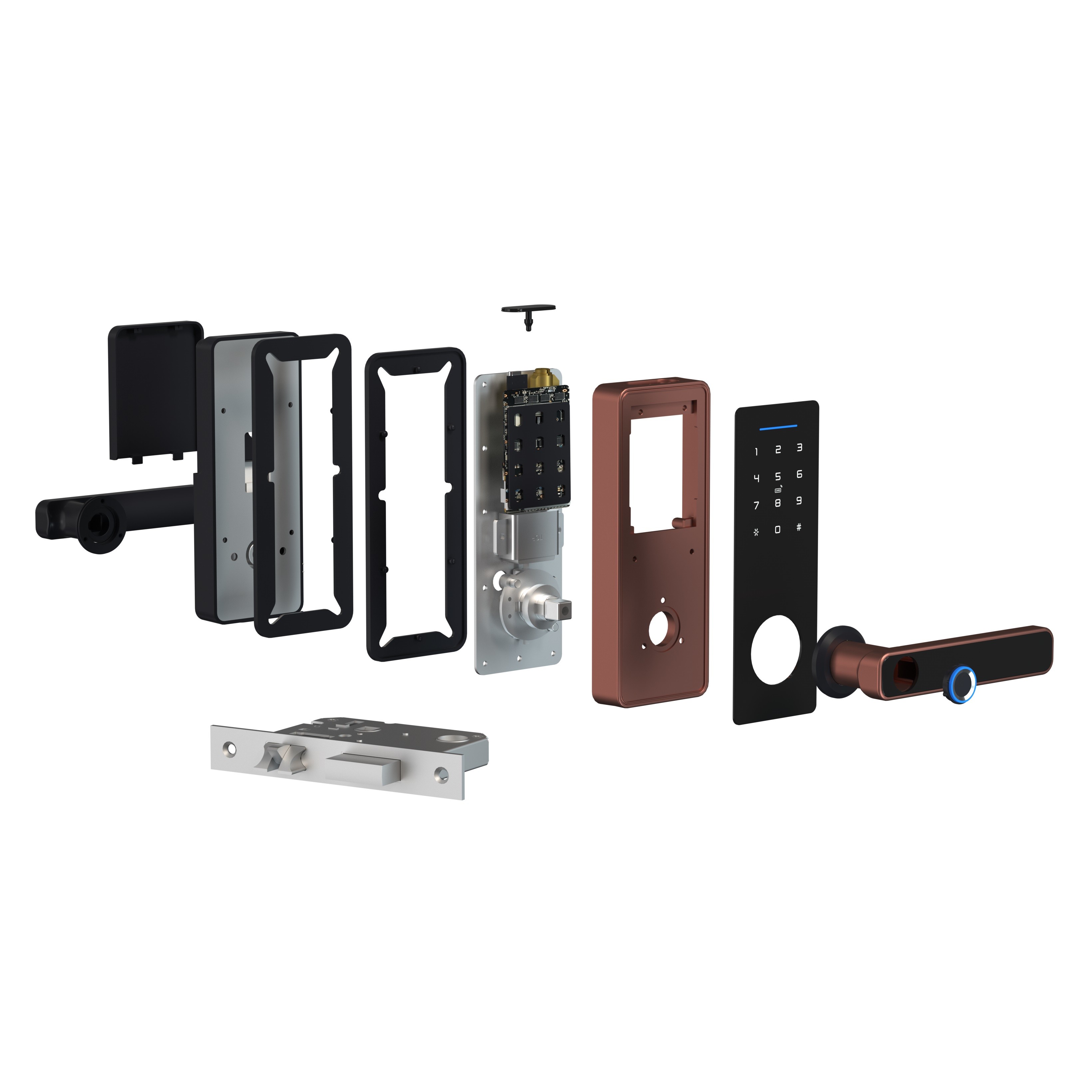 Wifi Tuya Fingerprint Deadbolt Lock Biometric Gate Lock For Apartments