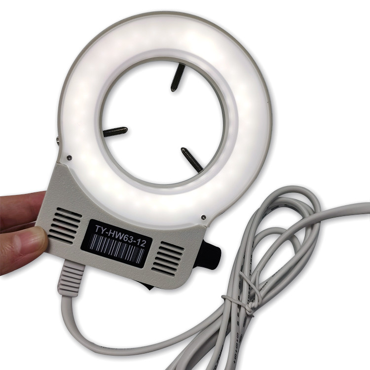 White Circle LED Ring Light For Microscope ESD Safe Tools