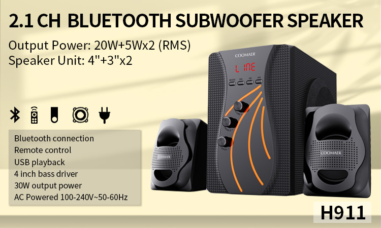 Immersive Sound 4Ohm 2.1 Multimedia Speaker For Home Entertainment