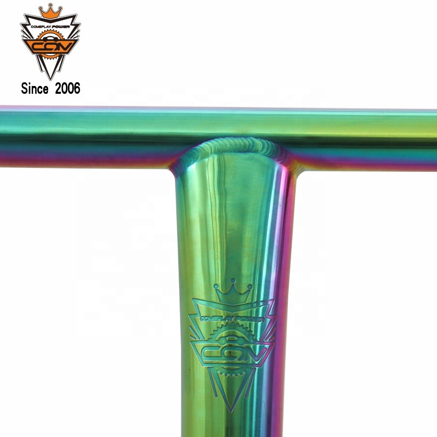 Adult Titanium Scooter Bars Ti Alloy Replacement Pro Scooter Rainbow Bar