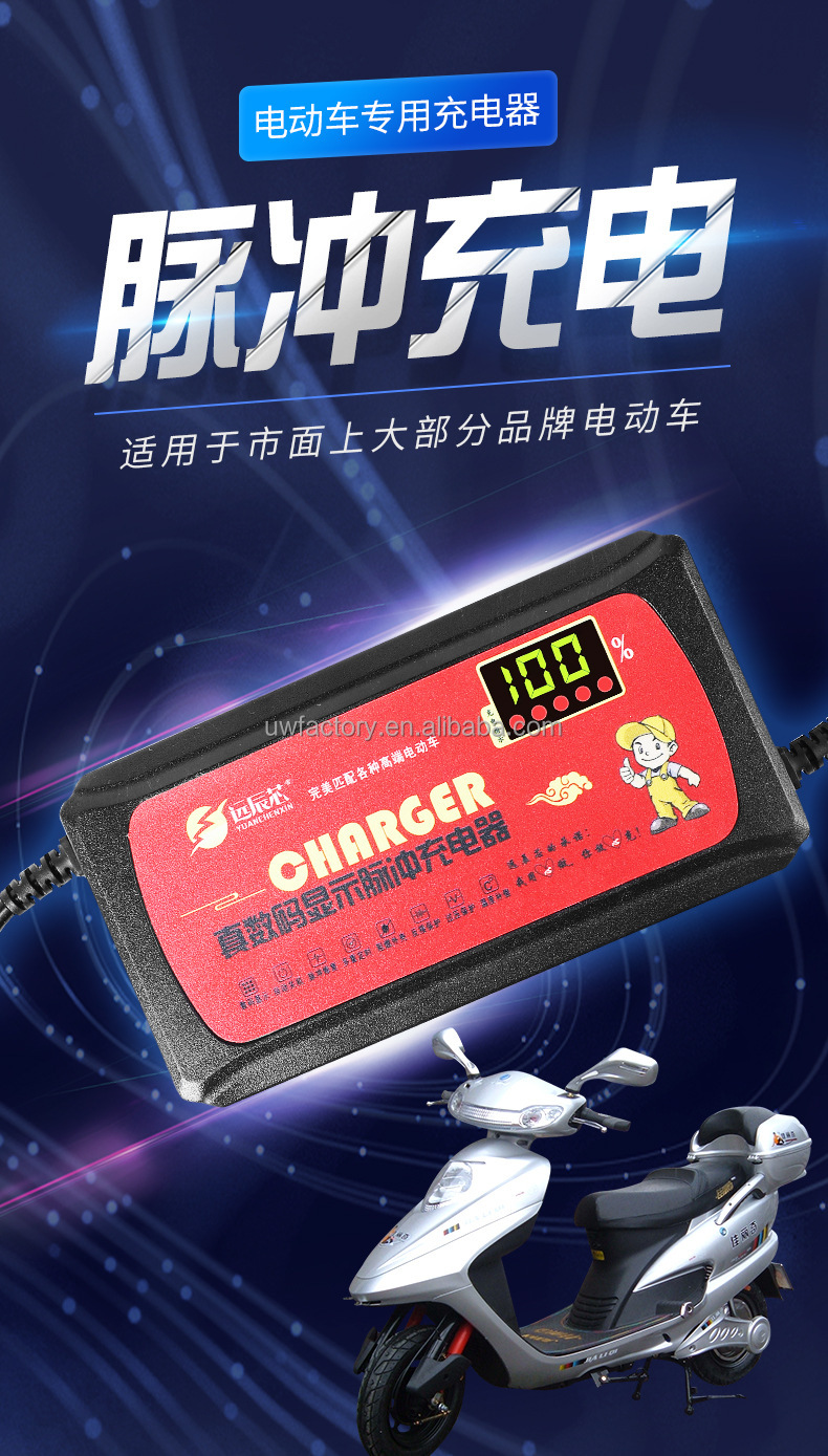 Private Mold Customized 36V 12Ah 24V 20Ah 48V 20Ah 96V 20Ah Lead Acid Dry Battery Charger for Electric Tricycle