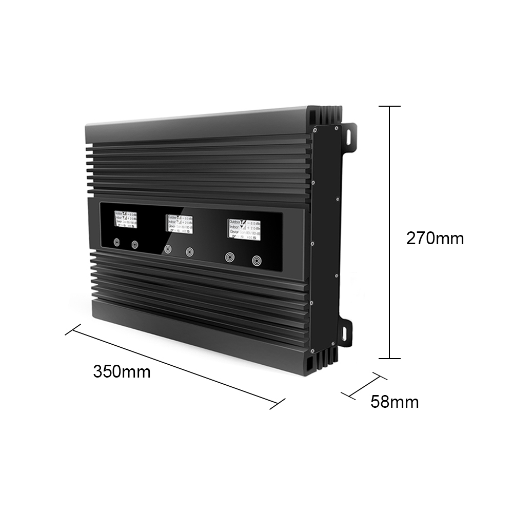 80dB Gain Multi Band Cell Phone Signal Booster 800MHz 900MHz 1800MHz