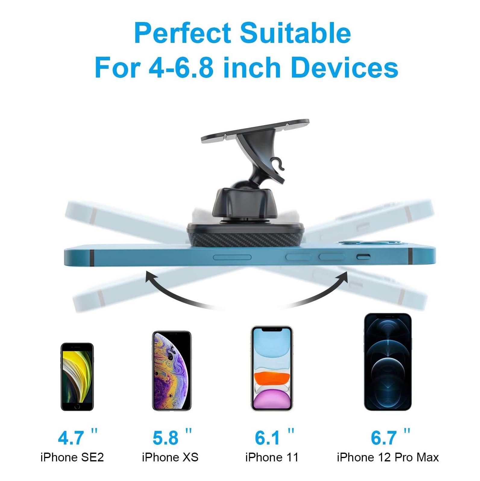 Dashboard VHB Adhesive N50 Magnetic Mobile Phone Holder For Car