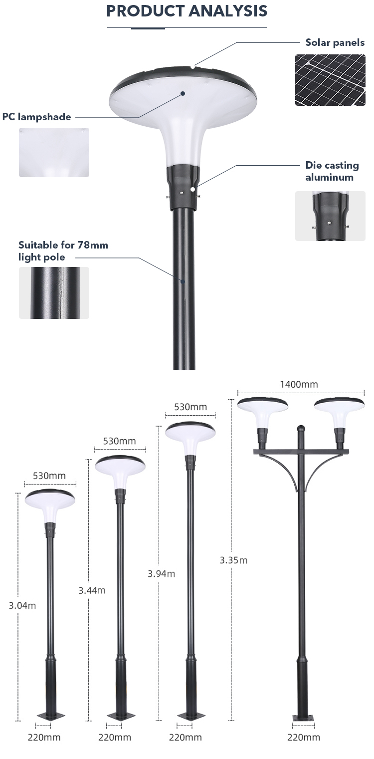 OEM ODM Outdoor Garden Solar Light IP65 Waterproof For Outdoor Garden