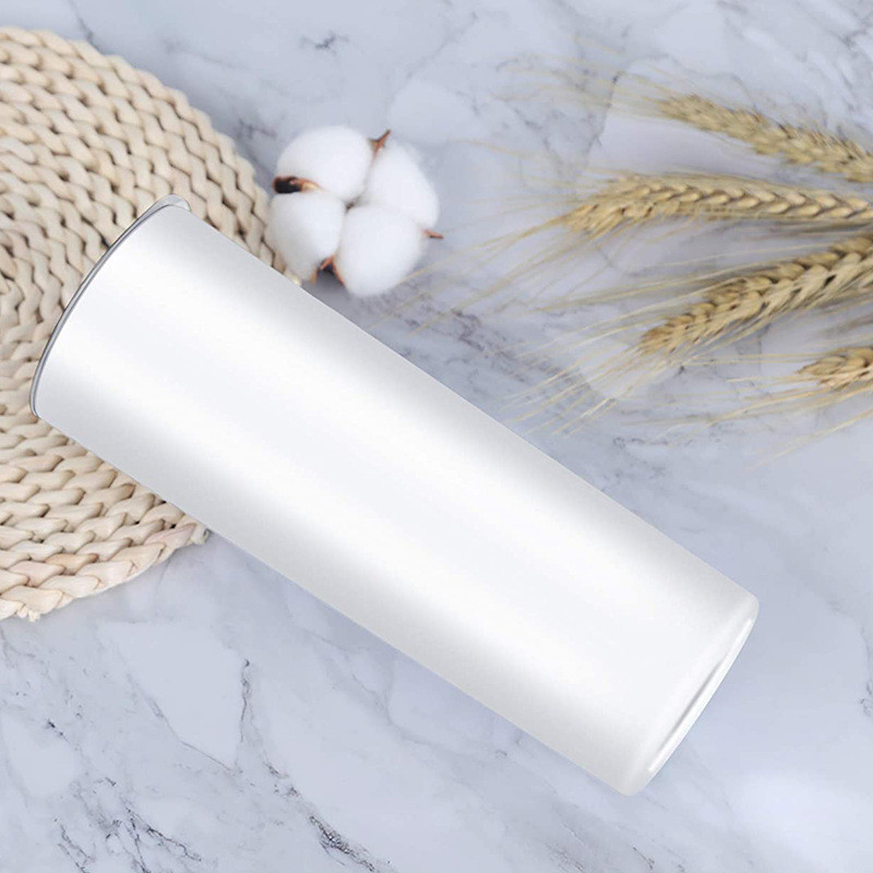 20 Oz Skinny Sublimation Blanks Stainless Steel Skinny Tumbler With Lid And Straw Double Wall Vacuum Insulated Sublimation Tumblers