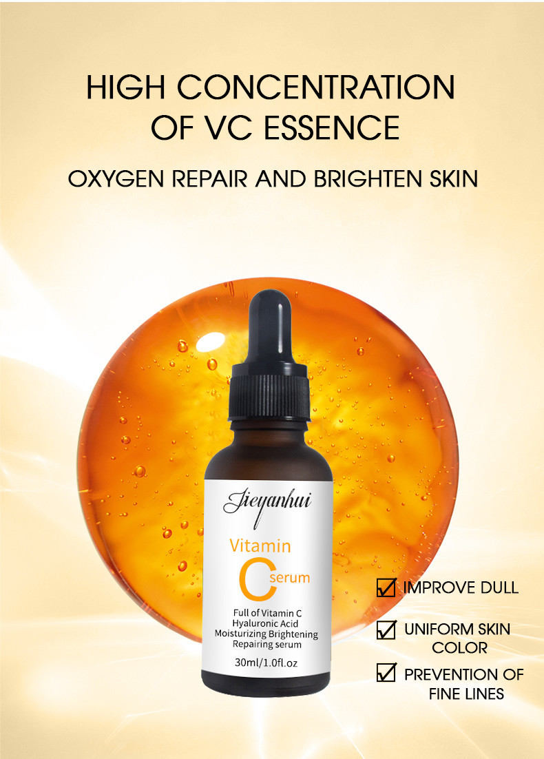 Organic Vitamin C Natural Liquid Face Serum For Brightening Smoothing Skin