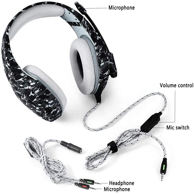 PS4 PS5 Xbox PC Onikuma F9 Wired Gaming Headset With 50mm Driver Microphone RGB Light