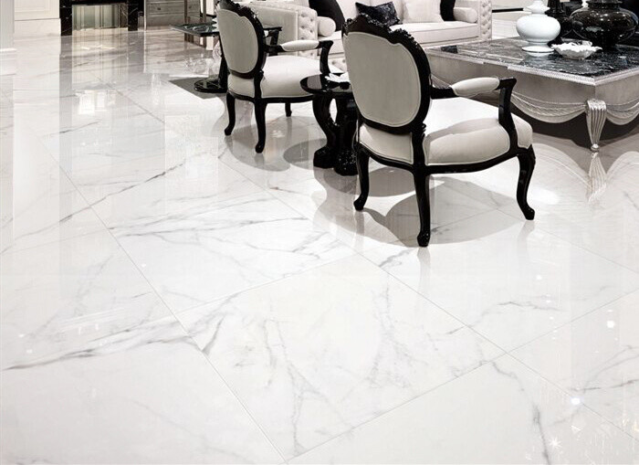 Polished Marble Look Porcelain Tile Less Than 0.05 % Absorption Rate