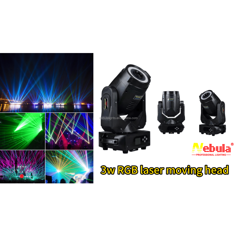 3W 6W 10W 12W RGB Light Stage Beam Disco Club Show Party Laser Moving Head