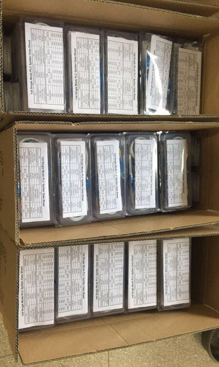 SC UPS 1x4 Fiber Optic Splitter For FTTH Solution 0.9mm cable