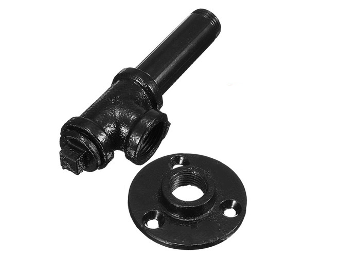 Casting Industrial Style Pipe Spigot Handle Coat Hanger 3 Hook Wall Mounted Kit