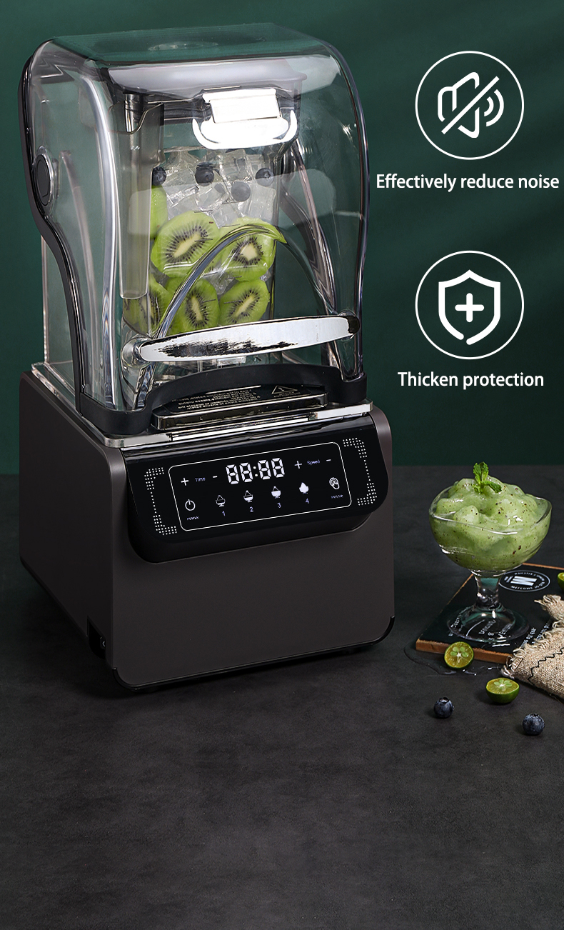 DIY Commercial Blender Multi-purpose Low Noise Smoothie Blender with Programmable Loops