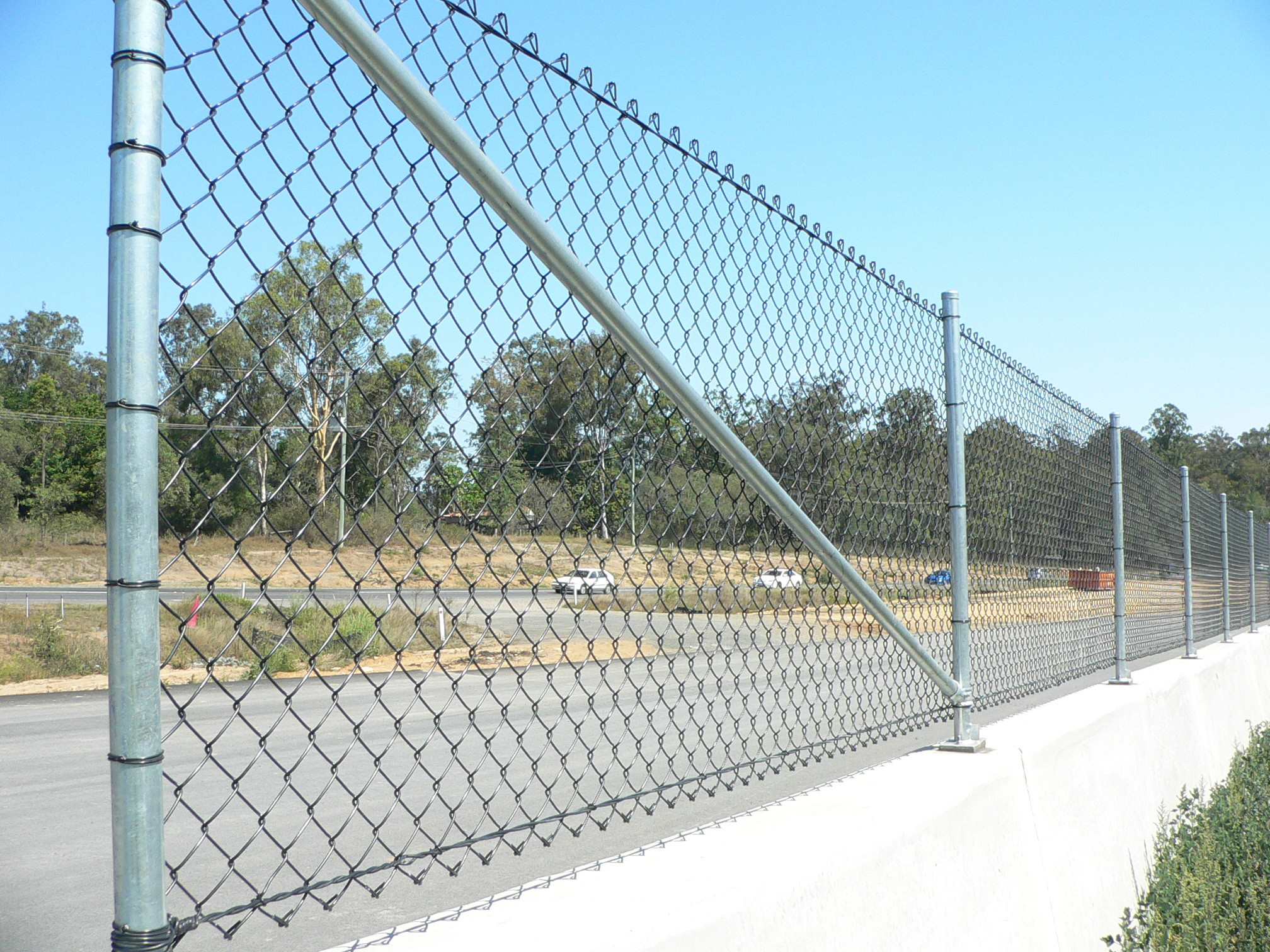 Barbed/barbed selvedge Galvanized Chain Link Panels Fence,0.9mx20mx50*50mmx2.8mm