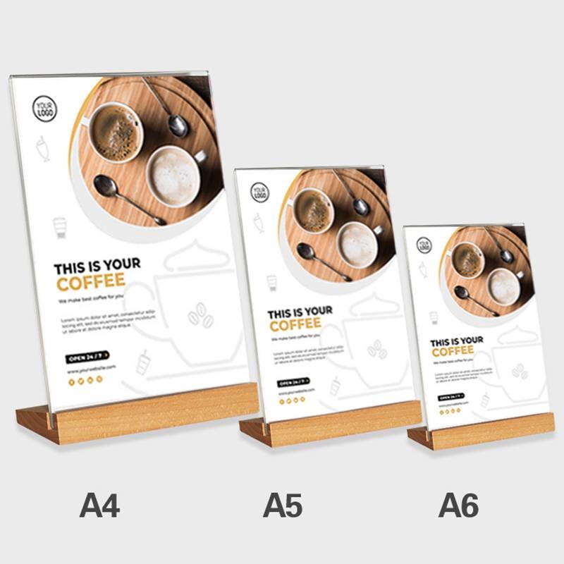 Odorless Tabletop Photo Frames A4 A5 A6 Transparent Picture Frame