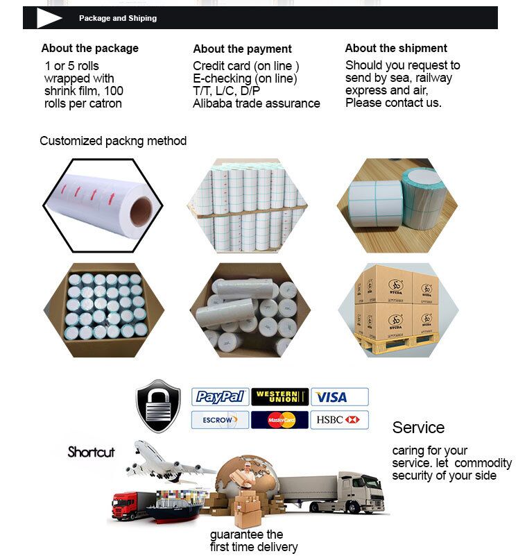 Water proof Self-adhesive Label Thermal Sticker for bottle Supermarket Store