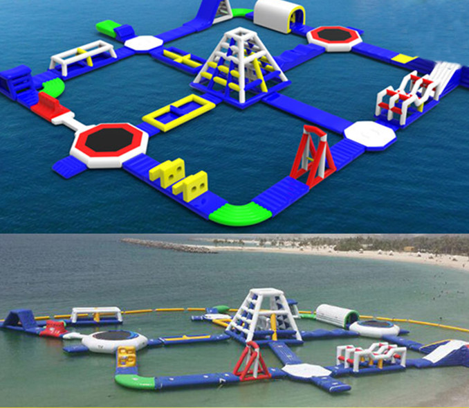 Huge Floating Water Playground Equipment Inflatable Water Park Equipment