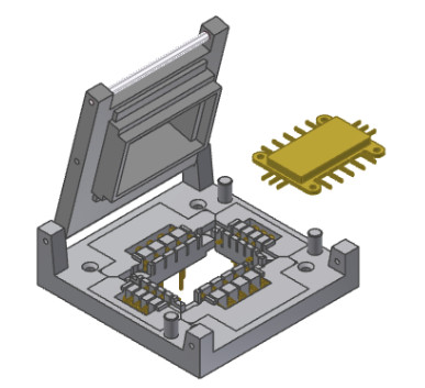 BeCu Gold Plated CarrierAzimuth Carrierless Test Socket Less 63076TM Azimuth
