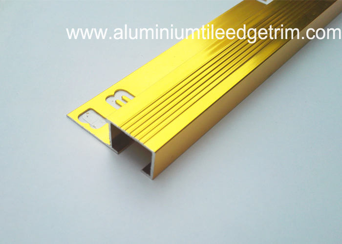 Shiny gold anti slip stair nosing