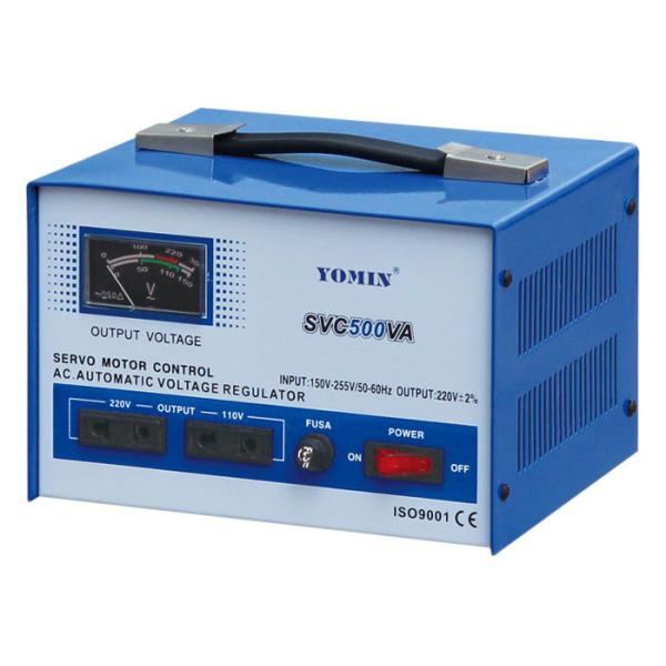 Single Phase Servo Motor Stabilizer , AC Automatic Voltage Stabilizer SVC 500VA