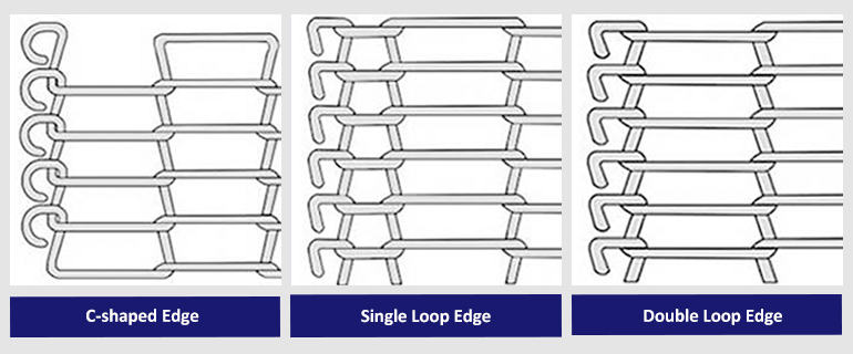 SS304 Flat Flex Conveyor Wire Belt 2.5mm Diameter For Food Delivery