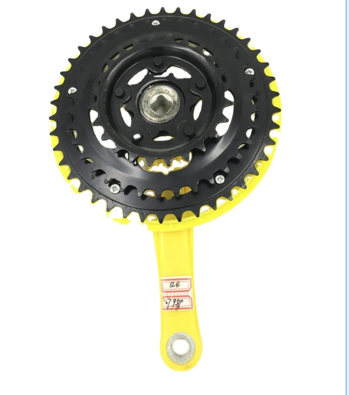 Yellow Color 3 Speed Mtb Crankset Mountain Bike Sprocket 24 34 42 T * 165MM