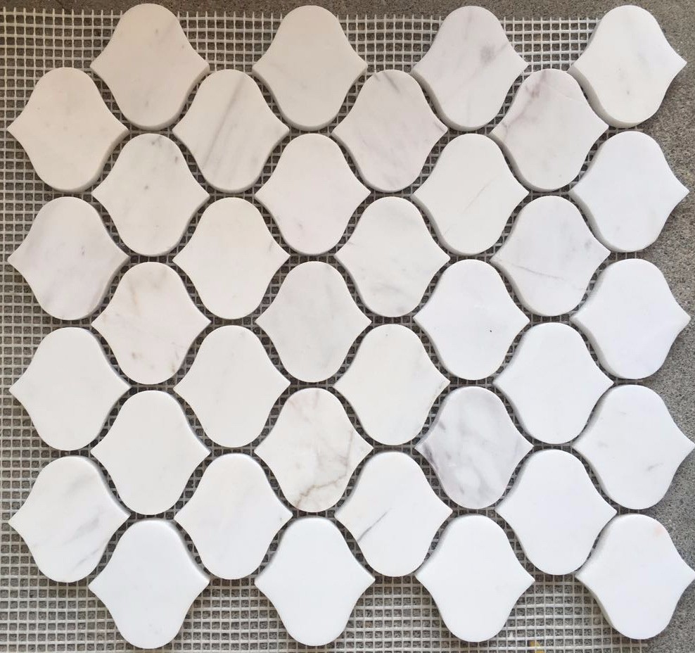 Grey Marble Mosaic Tile Modern Design Pattern / Various Color Optional