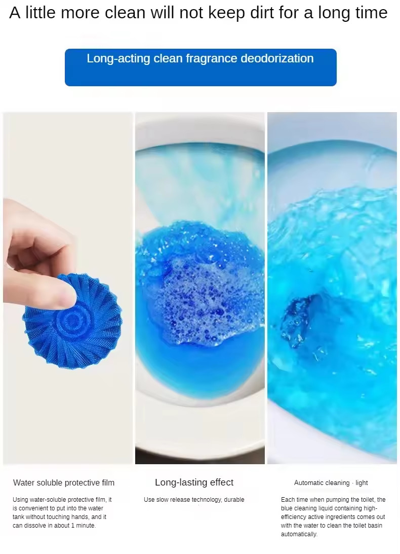 Solid Bathroom Cleaning Tablets Automatically Cleaning Deodorant And Smell Removing