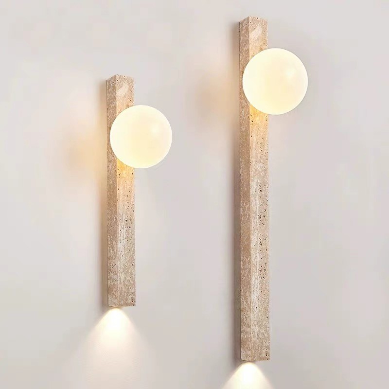 Yellow stone led wall lamp home decorative for project