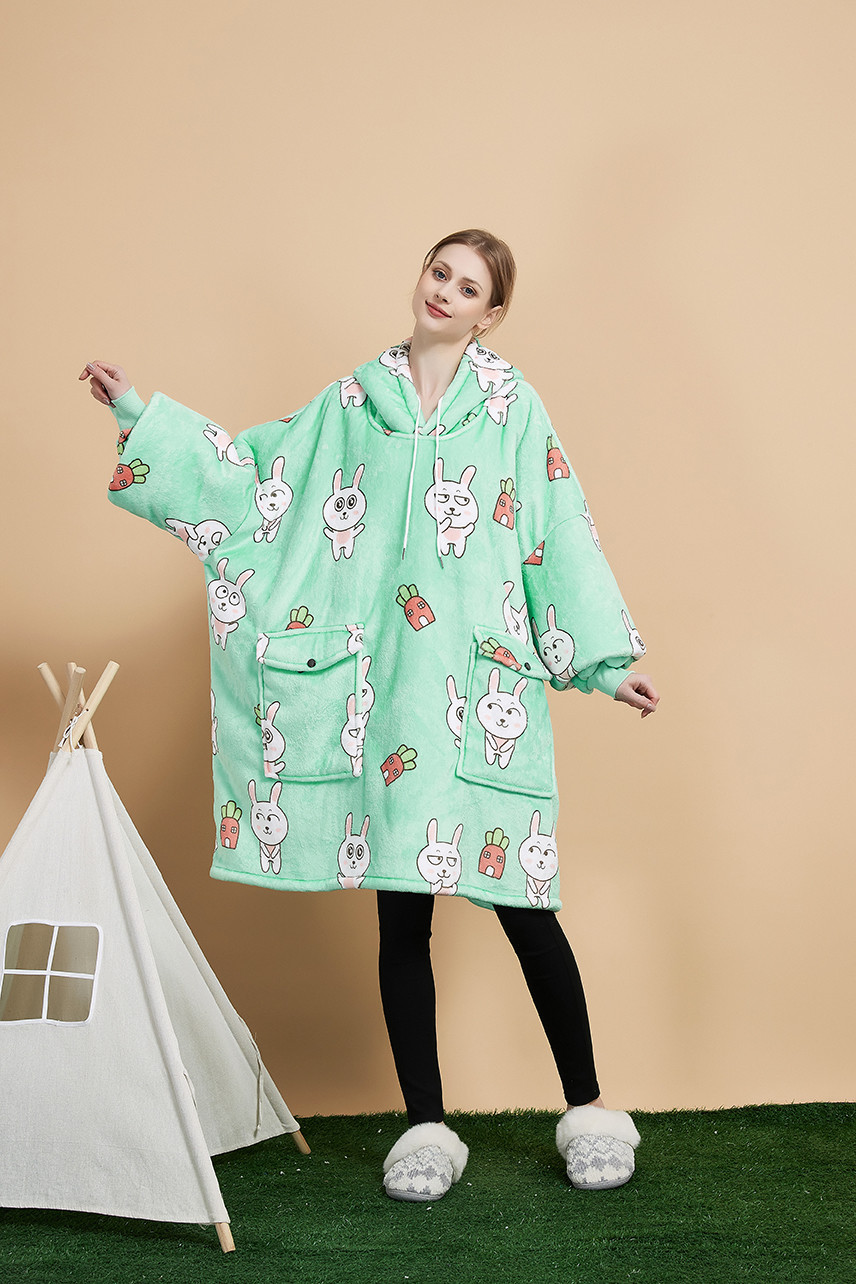 Double Pockets Oversized Hoodie Blanket Sweatshirt Extremely Warm