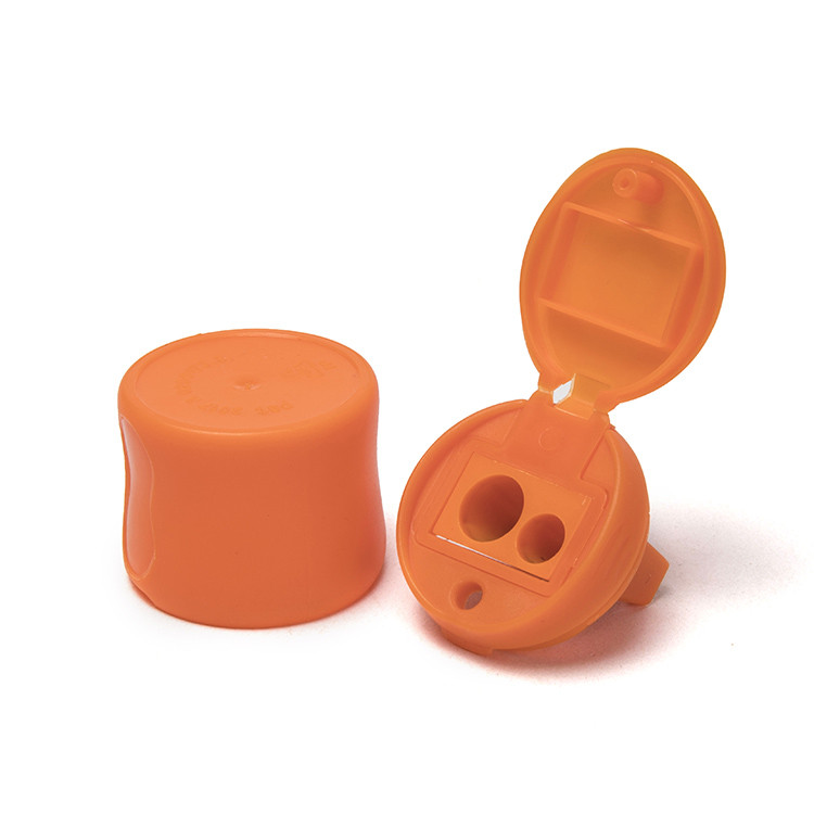 Orange Barrel Shape Kawaii Pencil Sharpener Two Hole
