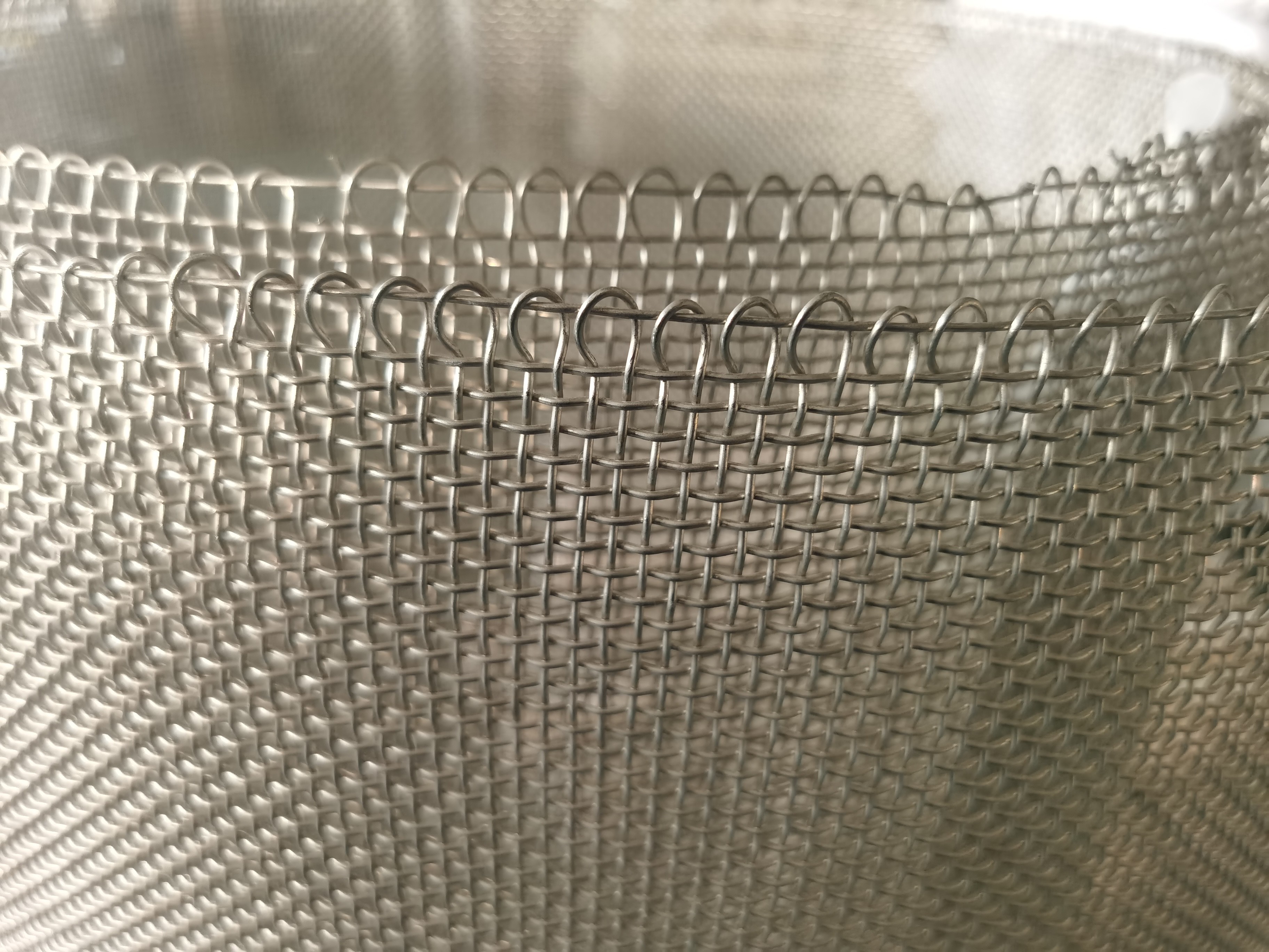 SS 316 Woven Copper Wire Mesh Screen 2mm diameter Edge Wrapped