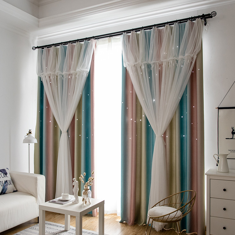 Hotel 100% Polyester Curtain Fabric Plain Luxury Home Textile