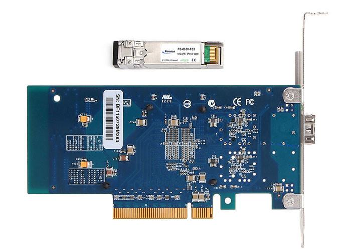 10G Single Port Gigabit Ethernet Wired Network Adapter 10G Ethernet LAN Card Fiber Server NIC With Multimode Module