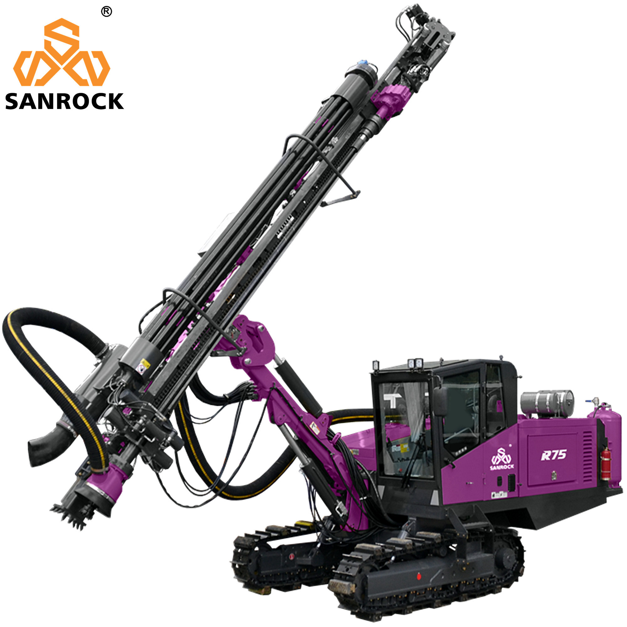 Hydraulic DTH Drilling Rig Rotary Blast Hole Deep 60m Crawler Mining Drilling Equipment