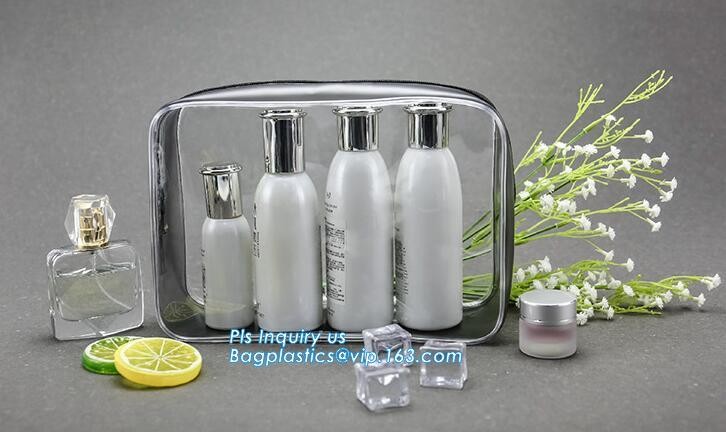 Stationery Makeup Cosmetic Bag Slider Zipper Packaging With Zipper