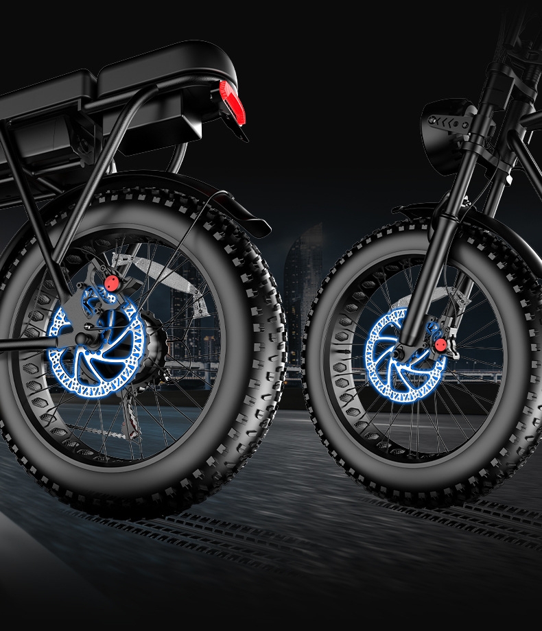 Max Speed 30-50Km/h Disc Brake Electric Fat Tire Bike 48V 400W Motor Ebike