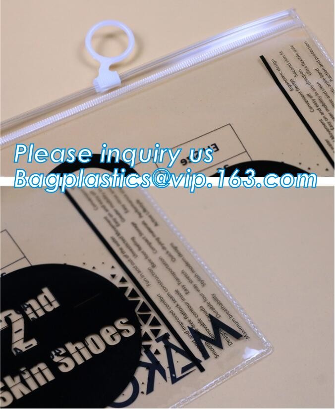 Swimwear toiletry PVC Vinyl Bag With Slider k, Slider zipper Clear pvc bag for package Vinyl, snap button PVC EVA