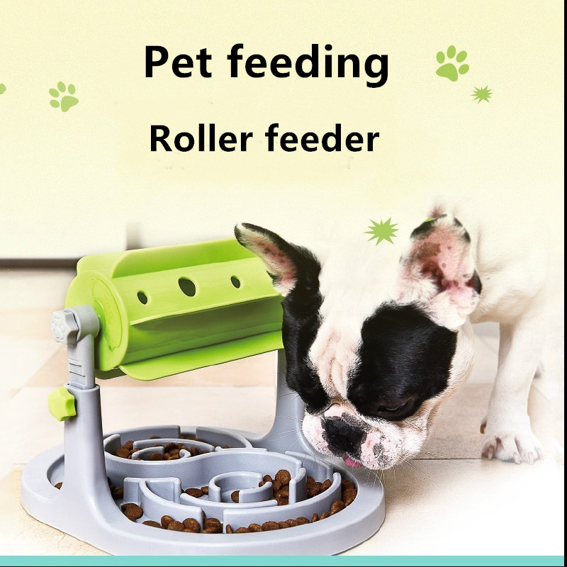 Cat And Dog Food Bowl Roller Leaking Device Educational