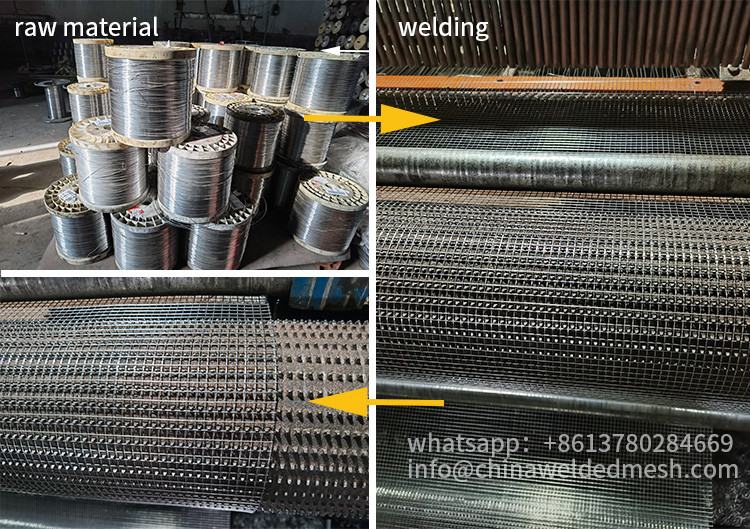 BWG 16 Welded Wire Mesh Rolls , 304 316 Stainless Steel Welded Wire Fence