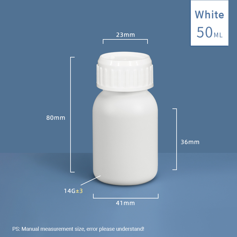 200ml Customized Round White HDPE Plastic Bottles for Pesticides and Detergent Liquid