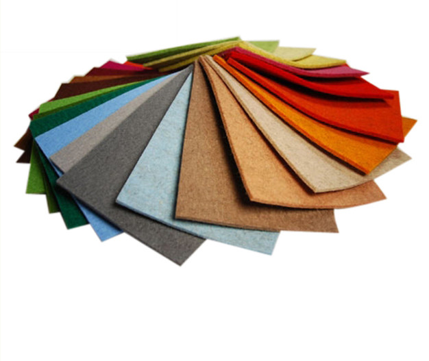 various color wool pressed nonwoven felt,customized thickness felt wool fabric