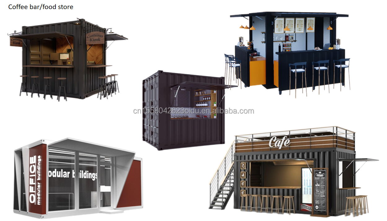 Customized Color 20FT or 40FT Luxury Shipping Container Bar Prefabricated Foldable Cafe Container Coffee Shop