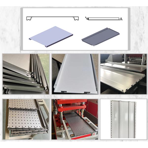 200 - 500mm Adjustable Upright Shelf Back Panel Roll Forming Machine With Punching Holes