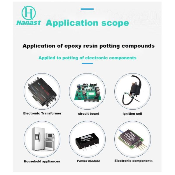 OEM Silicone Black Epoxy Potting Compound Resin Glue 5:1 For Electrical Led Driver High Hardness Potting Glue