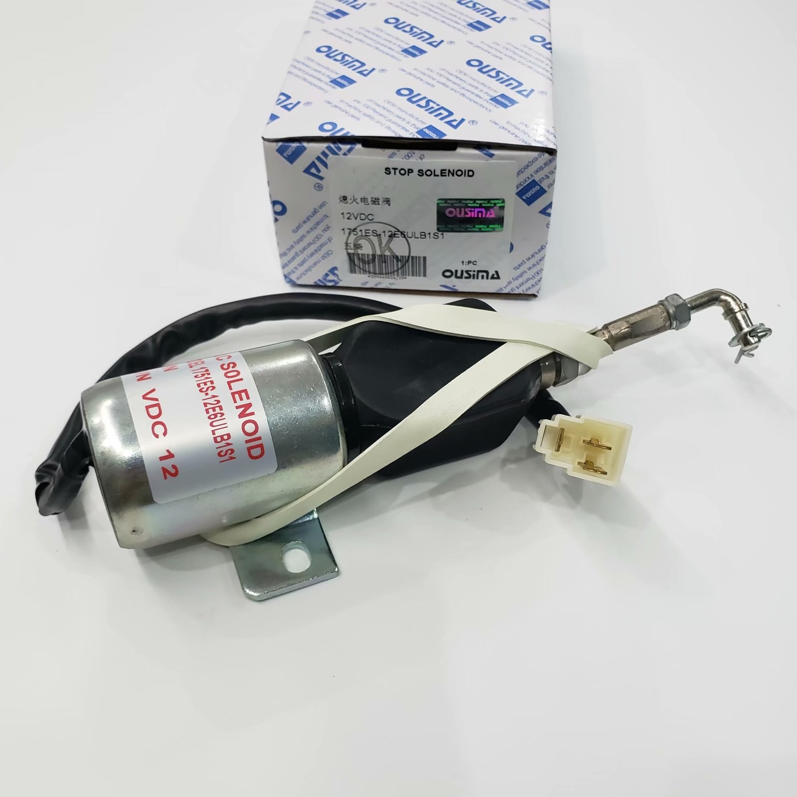 OUSIMA 1751ES-12E6ULB1S1 12V Fuel Shut Off Stop Solenoid Valve Solenoid Stop Engine For YUCHAI