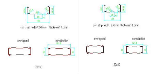 C Beam Rack Roll Forming Machine with Cold Roll Steel