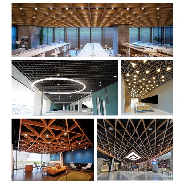 Can Be Customized Metal Grid Ceiling Corrosion Resistant Durable Material Thickness 0.4 to 0.8mm Provides Support and Modern Appearance