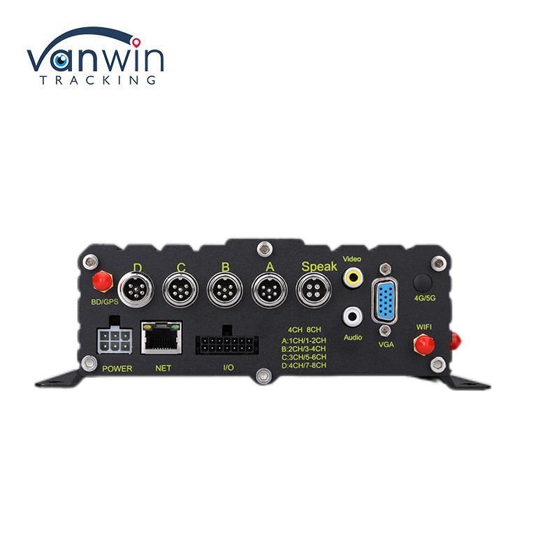 H.265 4CH HD Vehicle Mobile DVR 1080P AI Car Recorder With Alarm Input Pulse Speed Input
