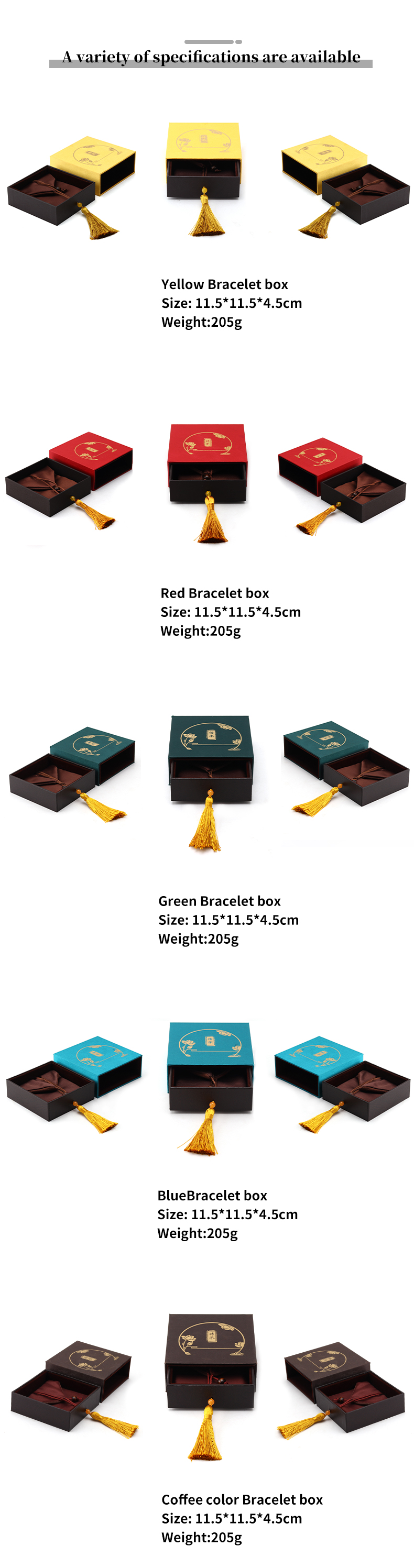 Chinese Style Exquisite Luxury Jewelry Packaging Box With Tassel Decor