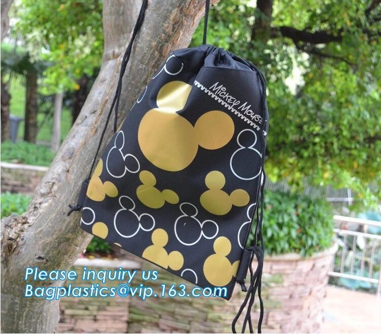 Promotion Custom Eco Friendly Sublimation Polyester Folding Shopping Bag,Promotional Sports Gym Sack Polyester Drawstrin